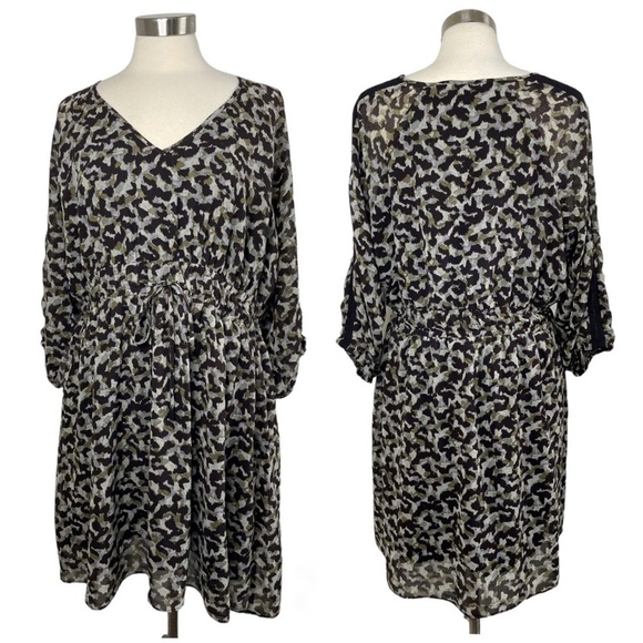 CITY CHIC Animal Print Chiffon Dress size 16 - Picture 1 of 10